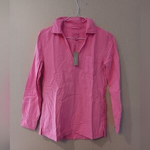 J. Crew Pink Garment-dyed popover shirt Sz Xxs Or Xs New